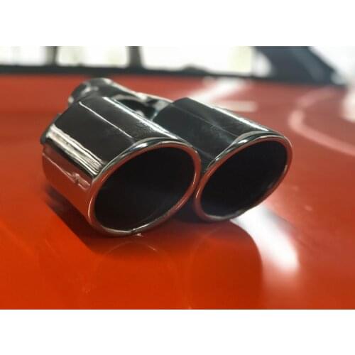 1pair 80 mm Universal Double Exhaust Tip Exhaust System End Pipe Stainless Steel Car Exhaust Pipe Double Tip