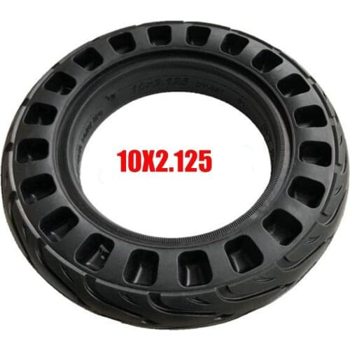 10 Inches Scooter Solid Hole Tire 10x2.125 Non-Pneumatic Tyre Shock Absorber Porous Damping Tyre for Electric Scooter Skateboard