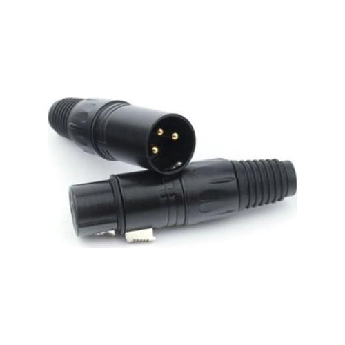 10pcs Pure copper core XLR male and female three-core microphone plugs