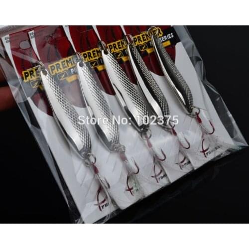 100pc/lot Fishing Tackle Silvery color Spoon Lures Metal Lure 7cm-2.8"/16g-0.57oz Fishing Lure for Fishing bait Free Fisher