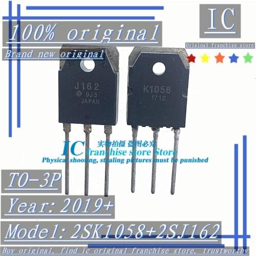 2019+100% Brand new original 5pair-10piar 2SK1058+2SJ162 K1058 J162 TO-3P Audio amplifier pair tube