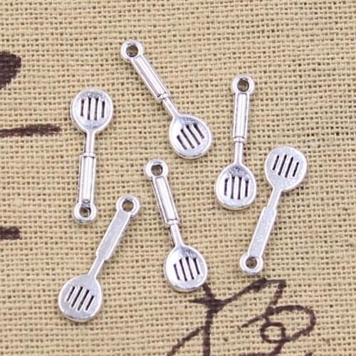 30pcs Charms kitchen cooking spatula 18x5mm Antique Silver Color Pendants Making DIY Handmade Tibetan Finding Jewelry