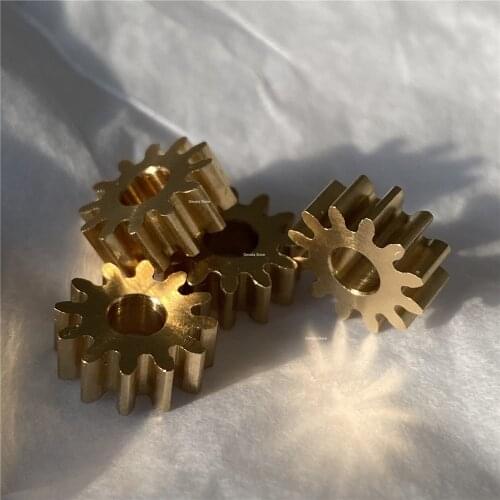 4PCS 0.8M 12T 3.98mm 4mm copper gear DIY For Toys car RC aircraft gear