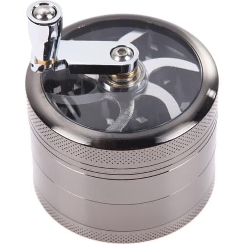 4 Layers Manual Zinc Alloy Picadura Grinder 63MM Zinc Alloy Hand Shank Blade Cigarette Crusher Picadura Grinder