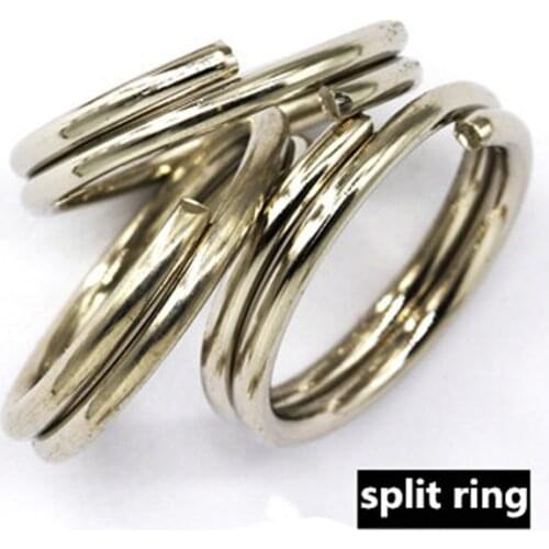 50pcs Stainless Steel Split Ring Diameter from 5mm to 15mm Heavy Duty Fishing Double Ring Connector Fishing Accessories