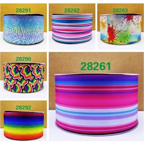 Free shipping 50 yard cartoon printed grosgrain ribbon 28261