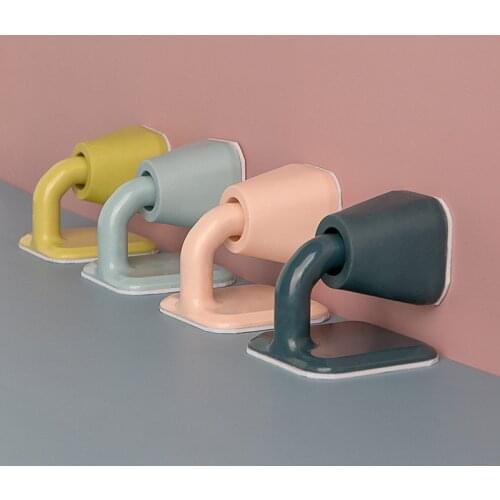 Mute Non-punch Silicone Door Stopper Touch Toilet Wall Absorption Door Plug Anti-bump Door Holder Gear Gate Resistance