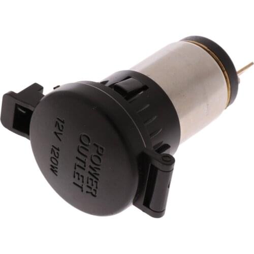 Easy Install Safety 12V 120W Power Motorcycle Cigarette Lighter Socket Plug