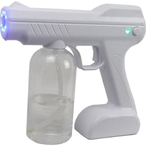 Electric Sanitizing Sprayer Household Hotel Portable Handheld Nano Atomizer Wireless Blue Light Adjustable Air Cleaner Sprayer