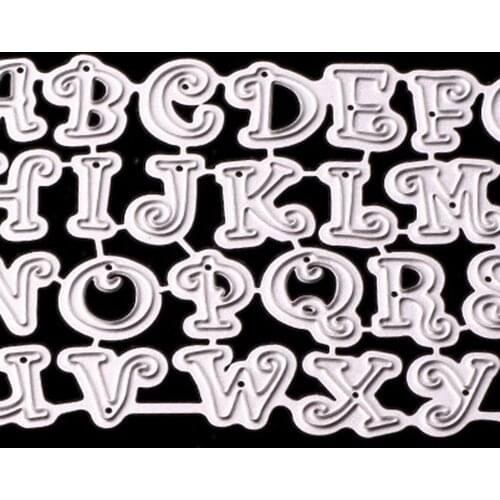 Fityle A-Z Alphabet Accessories Metal Cutting Dies Mold Scrapbook Paper Craft Stencil