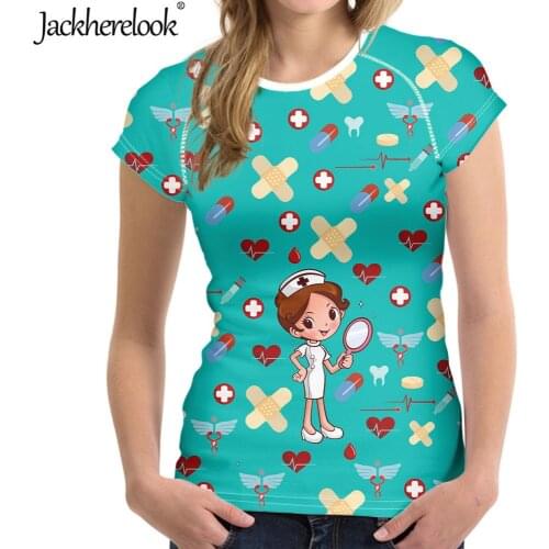Jackherelook Harajuku Women Nurse T-shirts Premium Sketch Physio Medical Print Casual Short Sleeve Tops Tee Ladies T Shirt Mujer