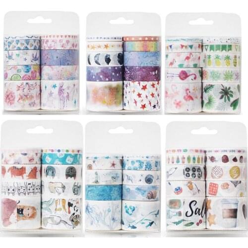 10 Pcs / Set washi tape Starry sky masking tape Kawaii washitape Christmas stickers stationery scrapbooking school tools