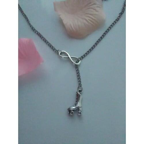 Lucky 8&Roller skates Fashion Vintage charm sweater chain suitable necklace&bracelet jewelry Accessories B528