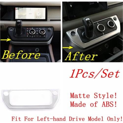 Matte Accessories Fit For Land Rover Defender 110 2020 2021 Transmission Shift Gear Panel Frame Cover Trim Interior Refit Kit