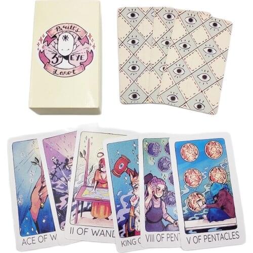 Britts Third Eye Tarot Deck Friends Party Board Game Witch Divination Fate Gameplay 78 Card Family Entertainment Table Game