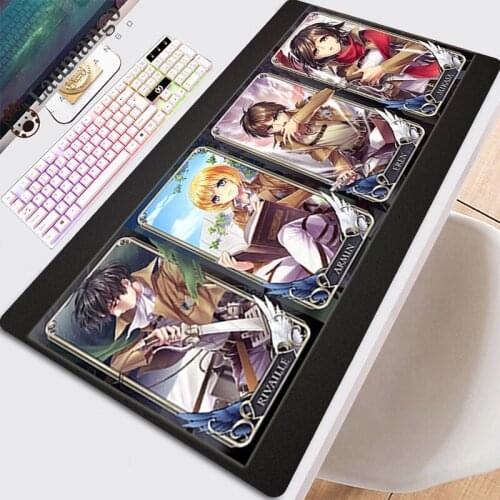 Pad Mouse Desk Mat Gaming Custom Deskmat Mats With Gamer Computer On The Table Keyboard Carpet Pc Mause Xxl Cool Attack On Titan