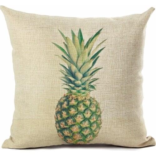 New Green plants Printed Cushion Cover Decorative Sofa Throw Pillow Car Chair Cotton Linen Home Decor Pillow Case almofadas