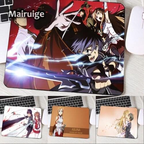 Mairuige New Sale Japan Anime Mouse Pad SAO Sword Art Online Pattern Photo Images Printed Mouse Mat Pad To Pc Tabletop Mouse