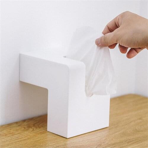 New Style Nordic Resin Right Angle Tissue Box Holder Desktop L-shaped Napkin Tissue Box Kitchen Livingroom Bedroom Decor