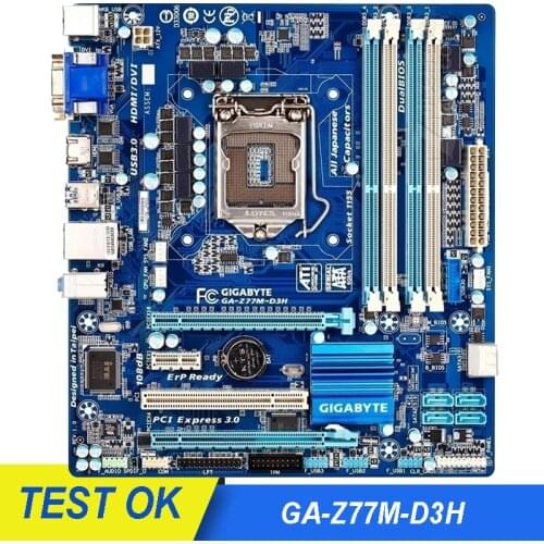 GIGABYTE GA-Z77M-D3H original motherboard USB3.0 SATA III Motherboard LGA1155 DDR3 For Intel Z77 Z77M Desktop Mainboard Used