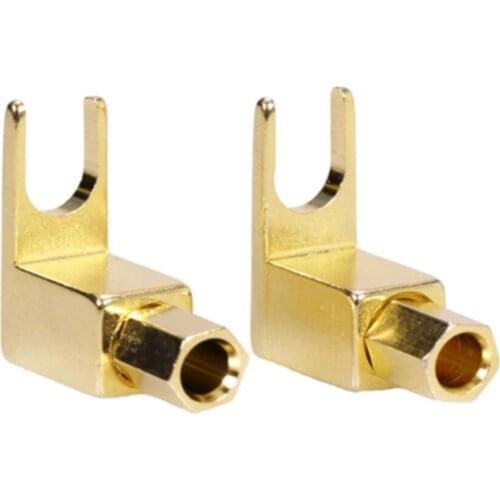 Banana to Spade Adapter Plugs Y Type Speaker Cable Connector Banana Socket