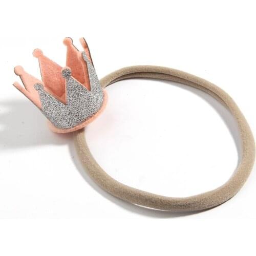 30Pcs 5CM Crown Nylon Headbands For Girls Elastic Hair Band Photographic Accessories for Kids Infants Toddlers