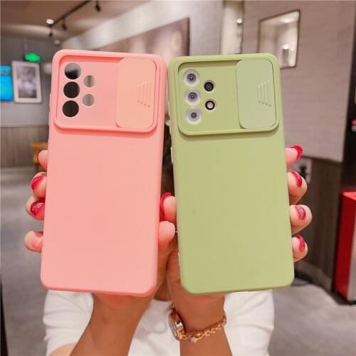Qianliyao For Samsung Galaxy A72 A52 A32 A71 S21 FE S20 Plus Ultra Note20 Phone Case Candy Color Camera Protect Shockproof Cover