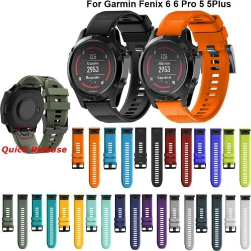 26 22MM Watchband for Garmin Fenix 5 5X 5S 3 3 HR for Fenix 6X 6 6S Watch Quick Release Silicone Easyfit Wrist Band Strap