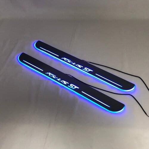 Express Delivery Led Door Sill Plate Strip Welcome Light Pathway Accessories Guard Protectors for Focus St Mk3