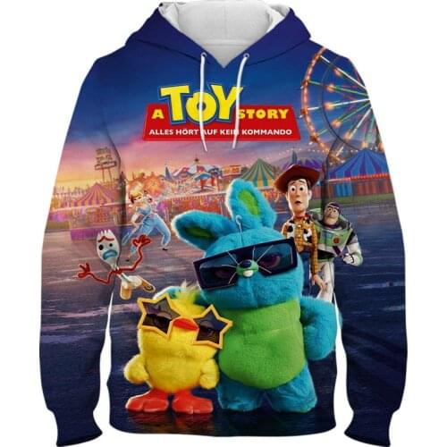 Anime Disney Toy Story Hoodies Men Women Children Cool Sweatshirts 3D Printed Boy Girl Kids Pullover Long Sleeve Streetwear Coat