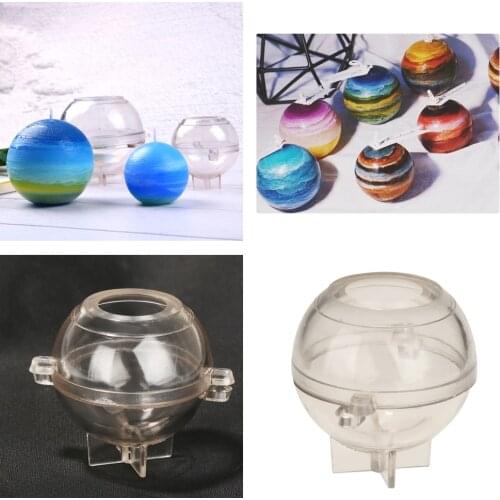 High Temperature Resistance Transparent Sphere Ball Shape Plastic Candle Making Mold Soap Mould Clay Art Crafts Making Tools