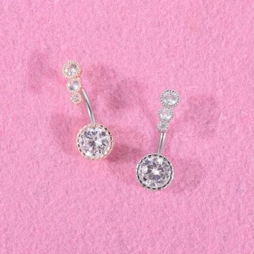 1PCS Crystal Steel Belly Piercings Navel Piercing Sexy Piercing Navel Earring Body Jewelry Round Body Ring Jewelry
