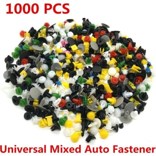 1000Pcs Auto Fastener Universal Mixed Auto Fastener Car Bumper Clips Retainer Car Fastener Rivet Door Panel Liner for all car