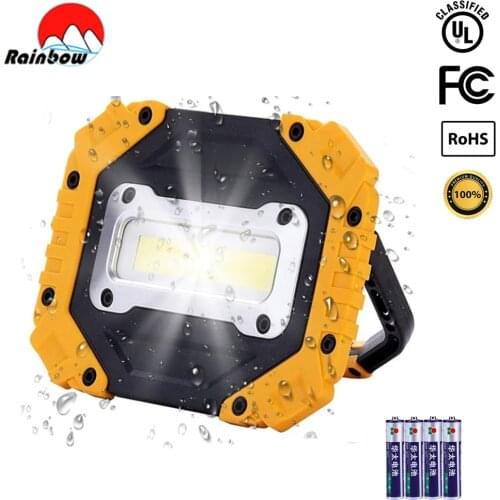 100W Led Portable Spotlight 8000lm COB Super Bright Work Light Reparing Flood Lights Camping Lamp Best For Outdoor Fishing