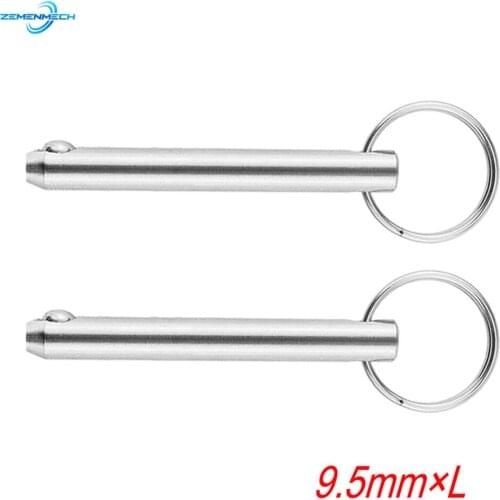 2X Boat Accessories 9.5mm 316 Stainless Steel Marine Grade Quick Release Ball Pin for Boat Bimini Top Deck Hinge Marine Hardware