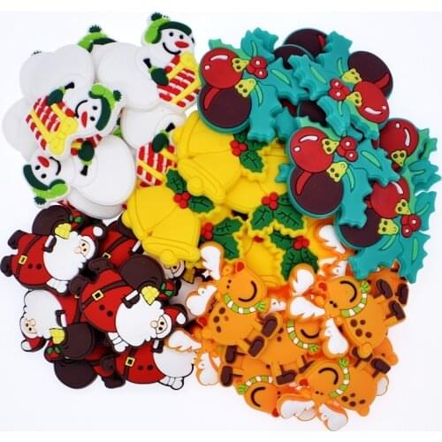 50 pcs Promotional Gift New Christmas Cupcake Musical Symbol Cats Shoe Ornaments Braclets Accessory