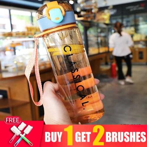 500ml Cute New Gourd Tea Milk Fruit Water Cup for Drinking Water Bottles Drink Transparent Sport Korean Style 400ml Tea Bottles