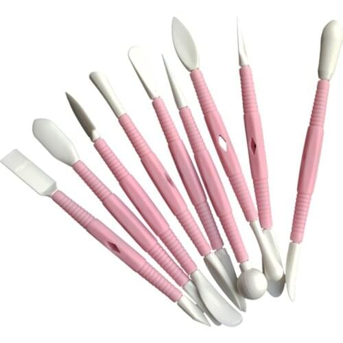 9PCS/Set DIY Craft Art Plastic Clay Sculpting Set Wax Carving Pottery Tools Carving Sculpture Shaper Polymer Modeling Clay Tools