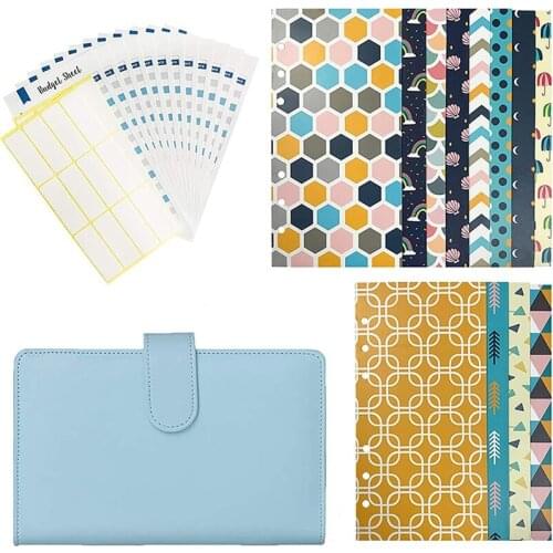 Budget Envelope Budget Binder 26 Pcs PU Leather Budget Cash Envelopes Cash Binder Money Organizer for Budgeting