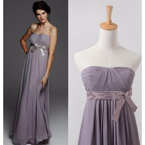 2015 high waist long bridesmaid dresses for weddings custom Pregnant woman chiffon Sexy party gown vestidos para festa