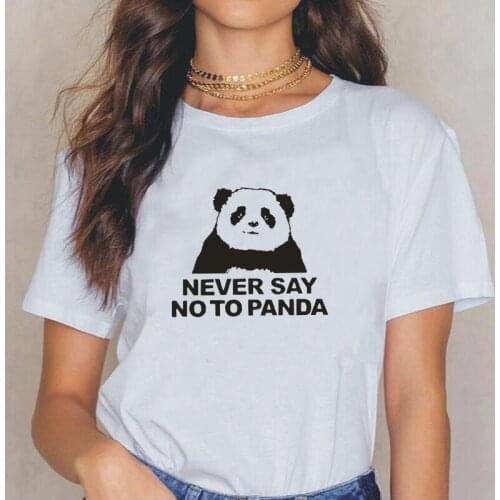 Harajuku Shirt Summer Short Sleeve Funny Print T Shirt Women Tops Casual Plus Size Fashion Panda Cartoon Animal Tee Shirt Femme