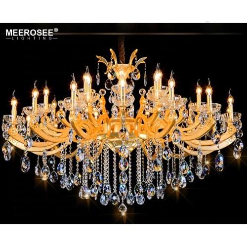 Classic Golden Crystal Chandelier Lighting Fixture Gorgeous Project Hotel Living Room Restaurant Lustres Cristal Lampadari Lamp