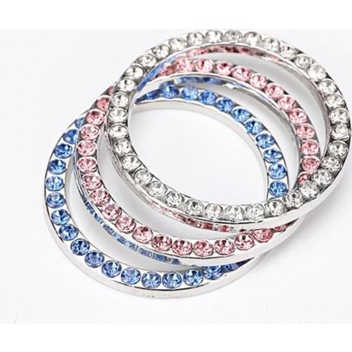 Car Interior One-Key Engine Start Stop Ignition Push Button Decorative Diamante Ring for Audi all series Q3 Q5 SQ5 Q7 A1 A3 S3