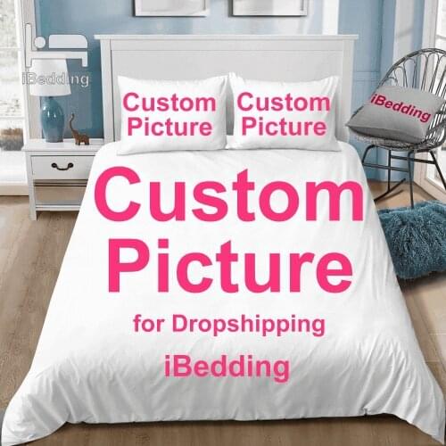 New Custom Image Bedding Set Customized 3D Printed Duvet Cover Sets with Pillowcase Twin Full Queen King Size POD Dropshipping