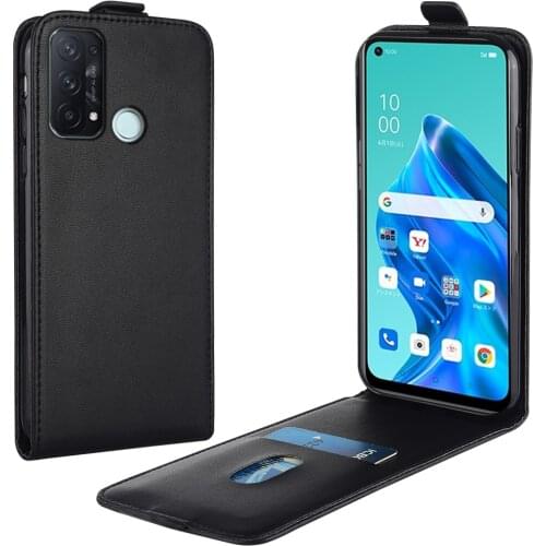 Flip Up and Down Leather Case for OPPO Reno5 A 5G PEDM00 CPH2207 CPH2145 Vertical Cover for Reno 5A 5G Case Phone Bag