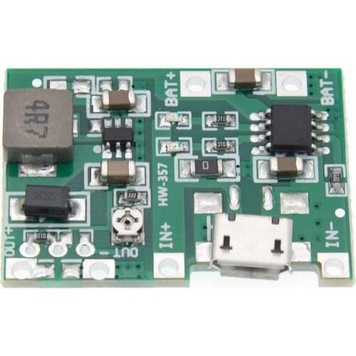 Lithium Li-ion 18650 3.7V 4.2V Battery Charger Board DC-DC Step Up Boost Module Integrated Circuits