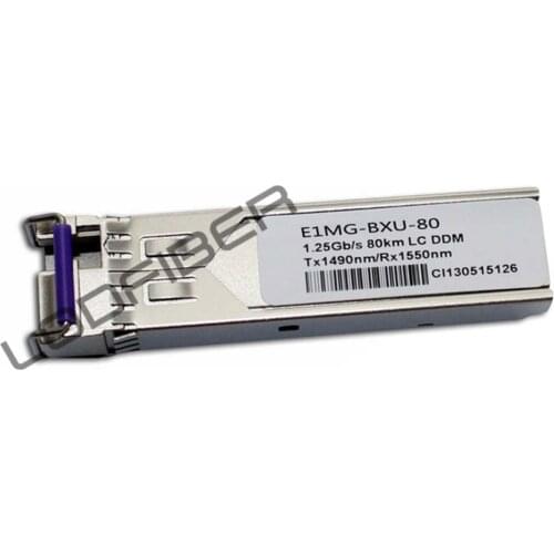 LODFIBER E1MG-BXU-80 B-r-o-c-a-d-e Compatible 1000BASE-BX BiDi SFP 1490nm-TX/1550nm-RX 80km DOM Transceiver
