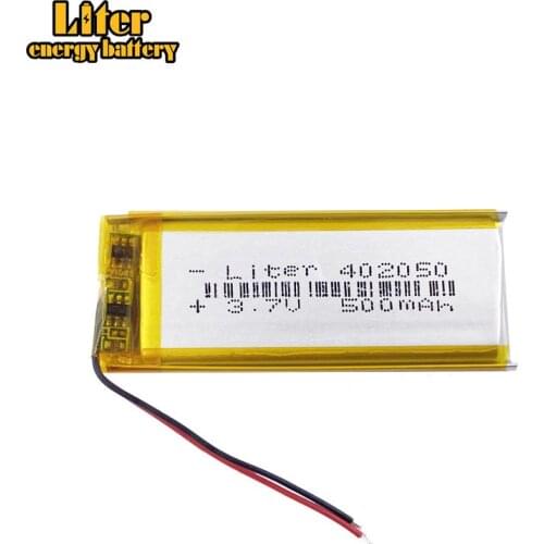 Best battery brand 402050 042050 Replacement 382250P MP3 X19 + 3.7V 450mAh Lithium Battery