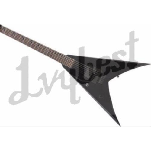Lvybest electric guitar customized V shape body left hand ,no logo ,no painting,with all the black parts installed,free shipping