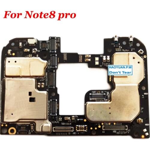 100% Tested Full Work Original Unlock Motherboard For Xiaomi Redmi Note8 pro Note 8 pro Logic Circuit Board Plate